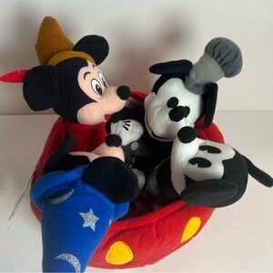 Disney Store 70th Anniversary Mickey Mouse Bean Bag Plush Set